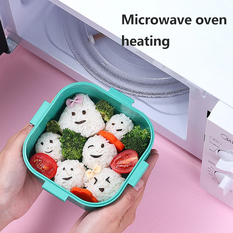 

D5 3 Grids Unicorn Lunch Box Children Students Sandwich Fruit Food Storage Container Cartoon Kids Bento Box For School Camping