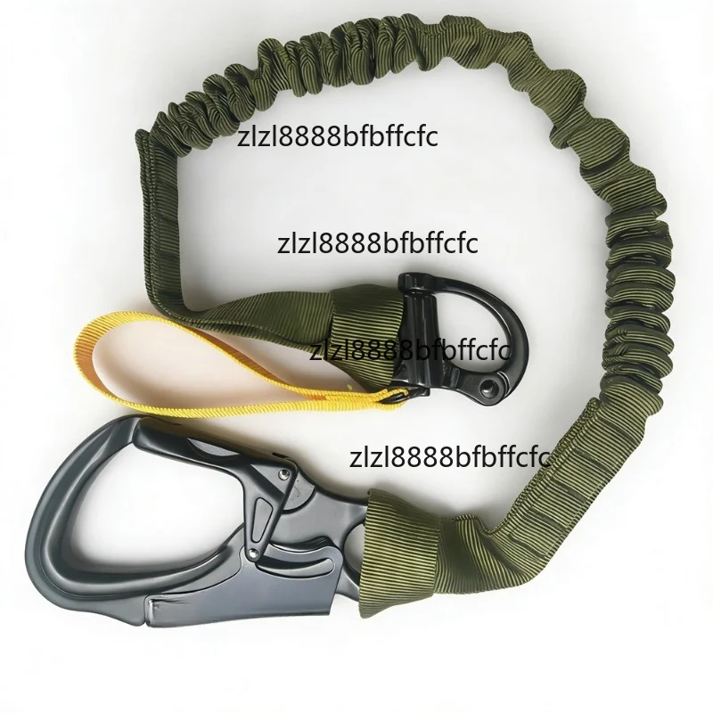Lanyard drop elastic safety rope outdoor sports training mountaineering buckle double head quick release buckle - view 4