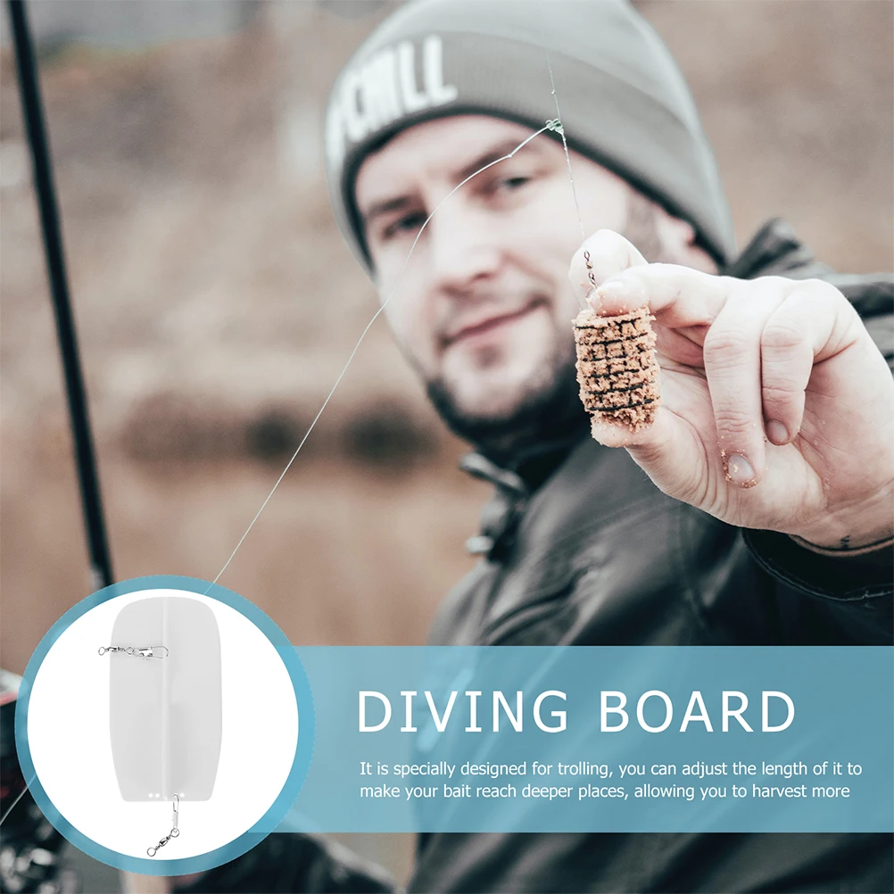 

2pcs Plastic Diving Diving Board Fishing Tool Supplies Equipment Accessory Trolling Gear Deep Fishing Supplies Sea