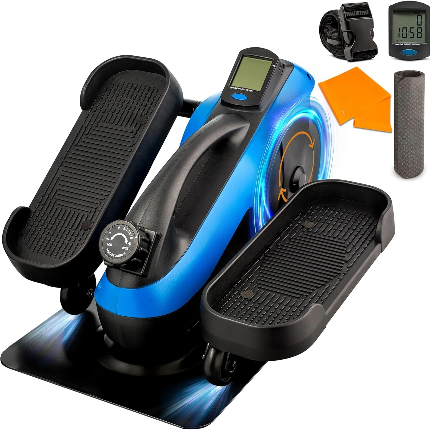 

Portable Under Desk Elliptical Exercise Machine - Motorized Pedal Exerciser for Home Workout, Tone Muscles, Energy Boost