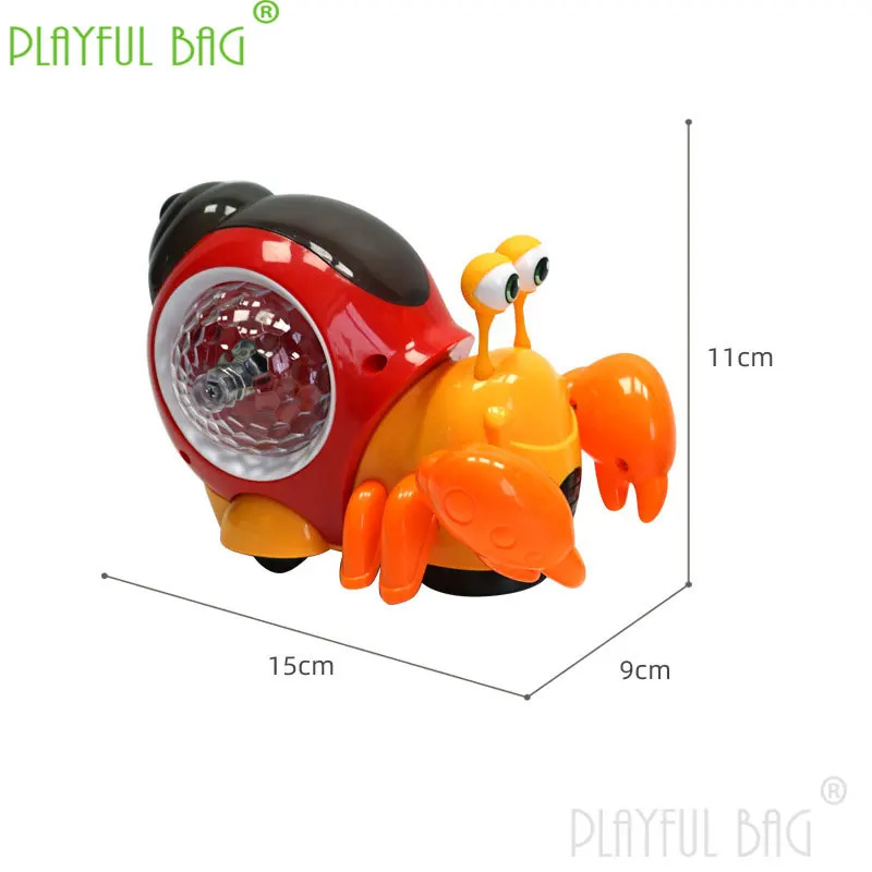 Borsa giocosa LOL Ocean Early Education LED Light giocattolo elettrico musica Light Crab Boy Pet Toy figura regalo per bambini VD110