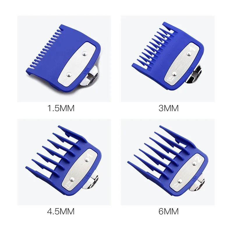 8Pcs/Set Limit Comb For Wahl Hair Cutting Machine Clipper Guards Barber Shop Professional Cutting Guide Combs Hang Buckle Y0415