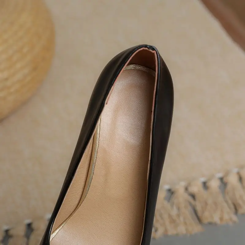 ORCHA LISA Brand Office Women's Pumps Square Toe 6cm Chunky Heel Slip On Bowknot Size 32-33 43 Elegant Soft Dating Spring
