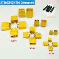 XT30/XT60/XT90 Male and Female Bullet Connector Power Plug(Free Heat Shrink Tube) for Lithium Polymer Battery RC Airplane Car