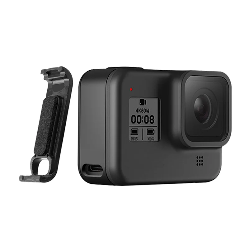 AS95-2X لـ Gopro Hero8 غطاء البطارية تصميم منفذ قابل لإعادة الشحن غطاء حماية لملحقات كاميرا Gopro الرياضية