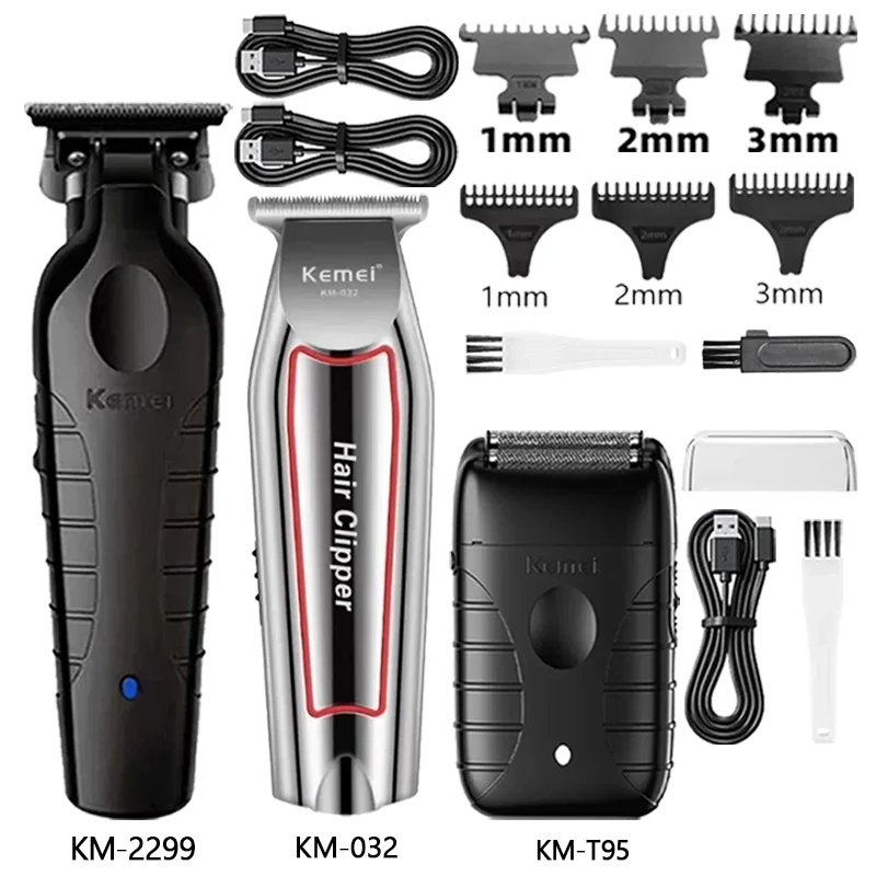 

Машинка для стрижки волос для мужчин, парикмахерская машина для стрижки волос, машинка для стрижки волос, аккумуляторная бритва Km-2299 Km-032 Km-T95