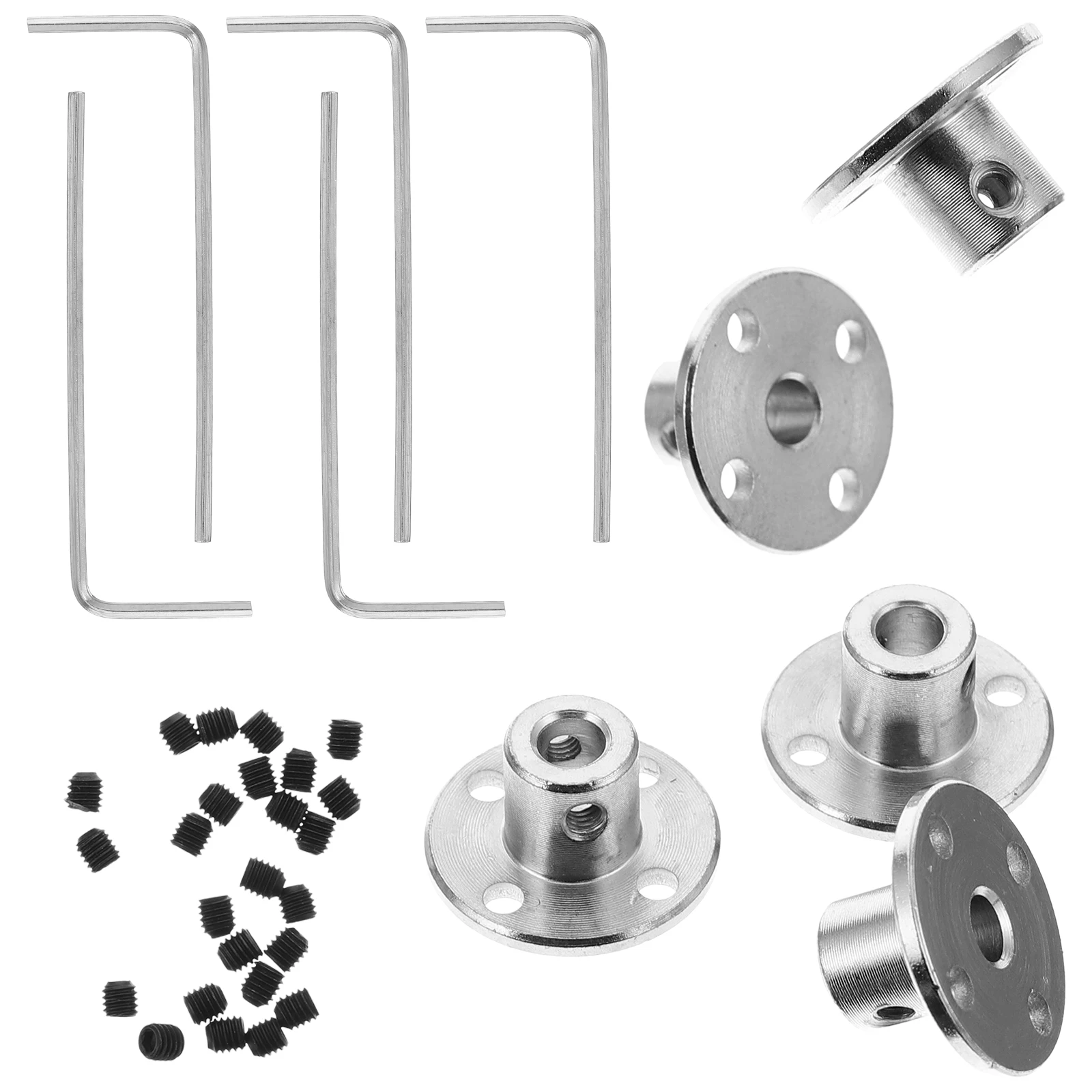 

10Pcs Rigid Flange Shaft Couplers 5mm Motor Guide Shaft Coupling Accessories for Rc Airplane Boat Cnc Encoder Motor Connector