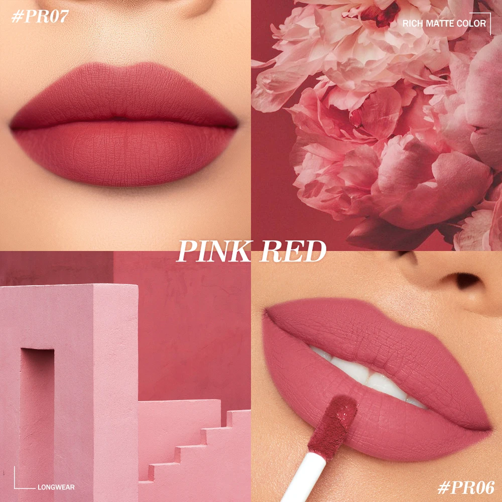 O.TWO.O Lippenstift Lip Stain Matte 24H Blijf in kleur vergrendelen Waterdichte Transfer-Bewijs Non-stick Cup Glossy Velvet Satijn Lippenglazuur