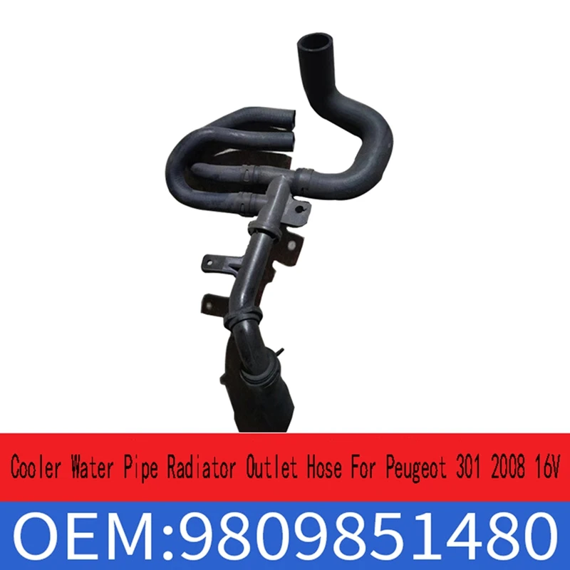 

9809851480 Cooler Water Pipe Radiator Outlet Hose For Peugeot 301 2008 16V Engines Radiators Cooling Hose