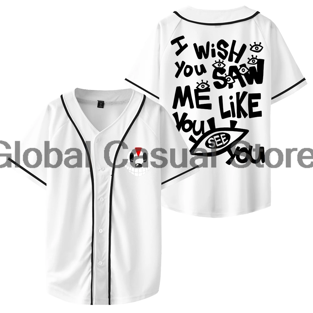 Lil Darkie I Wish Merch Baseball Jersey 2024 World Tour Short Sleeve Shirts Women Men Streetwear Tee Fashion Clothes