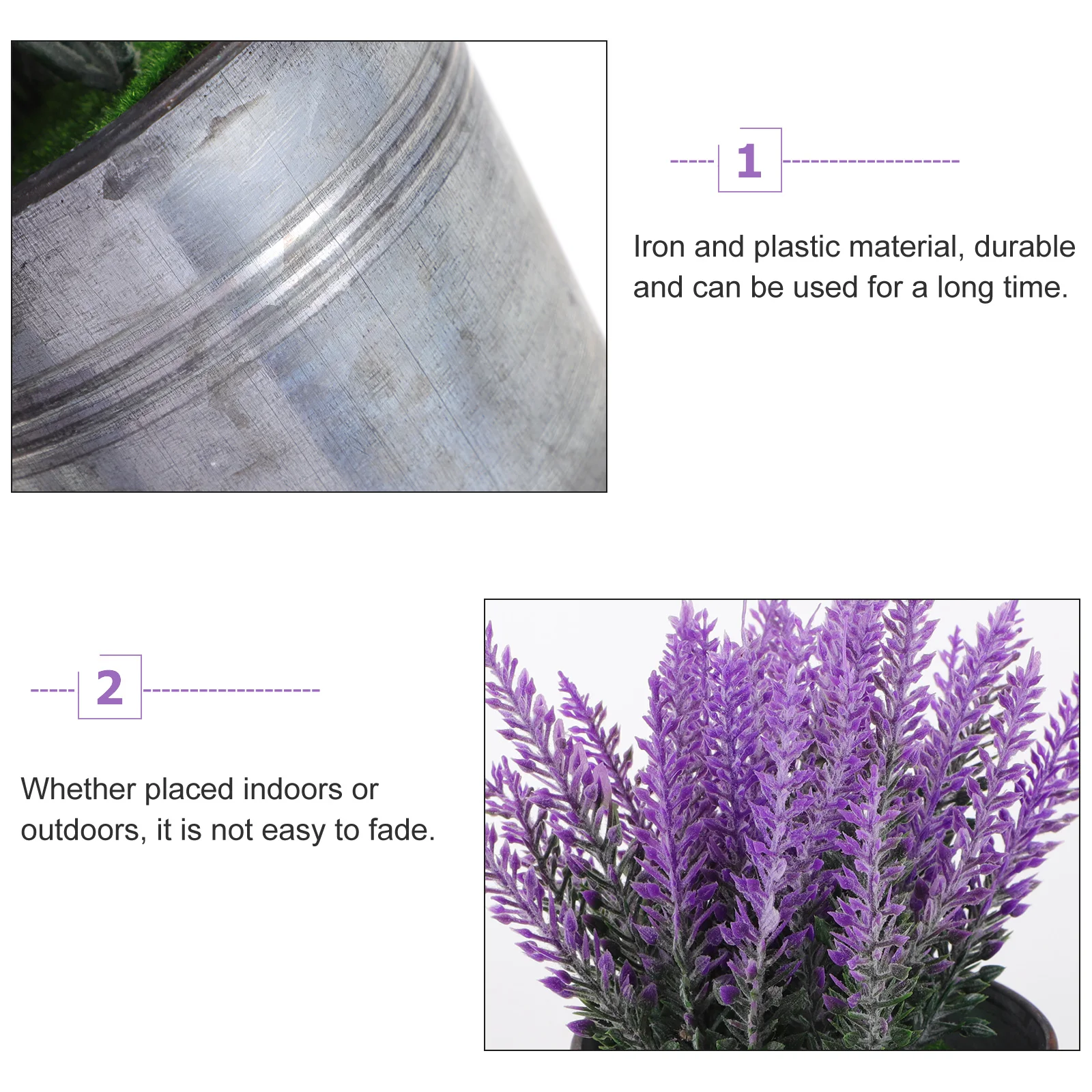 

Desktop Decoration Ornaments Potted Lavender Fake Plants Artificial Flowers Office