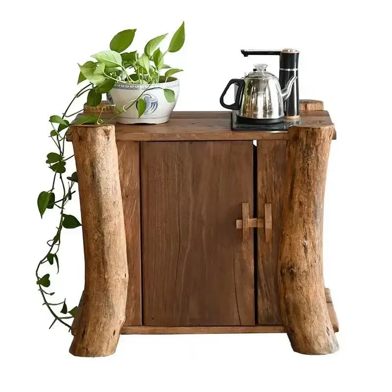 Solid wood tea cabinet household Chinese tea table boils water and brews tea