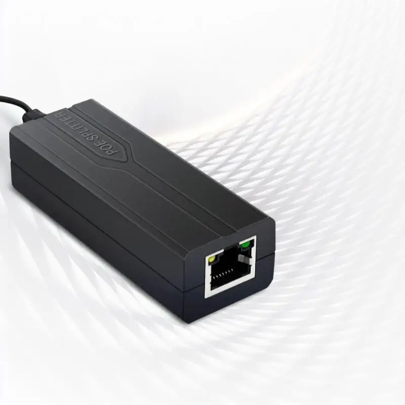 Easy Install POE Splitter 48V to 12V IEEE 802.3af Compliant Power Divisor for Apartment Security Monitoring System