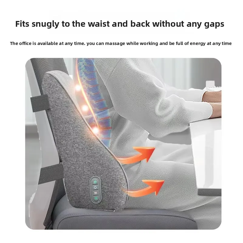 Neck Back & Waist Shiatsu Massage Pillow with Heat Plug-In Powered for Home Use