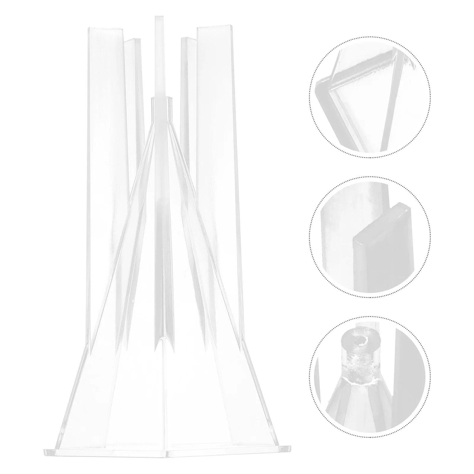 

Cone Molds Clear Acrylic Pyramid Shape Durable Transparent DIY Aromatherapy Scented Making Supplies Craft Molds
