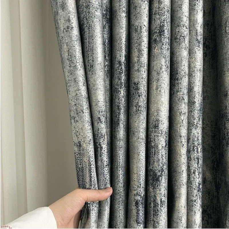 

Black Gray Texture Jacquard Curtains High-end Exquisite Delicate Window Curtains for Living room Bedroom Home Curtains Custom