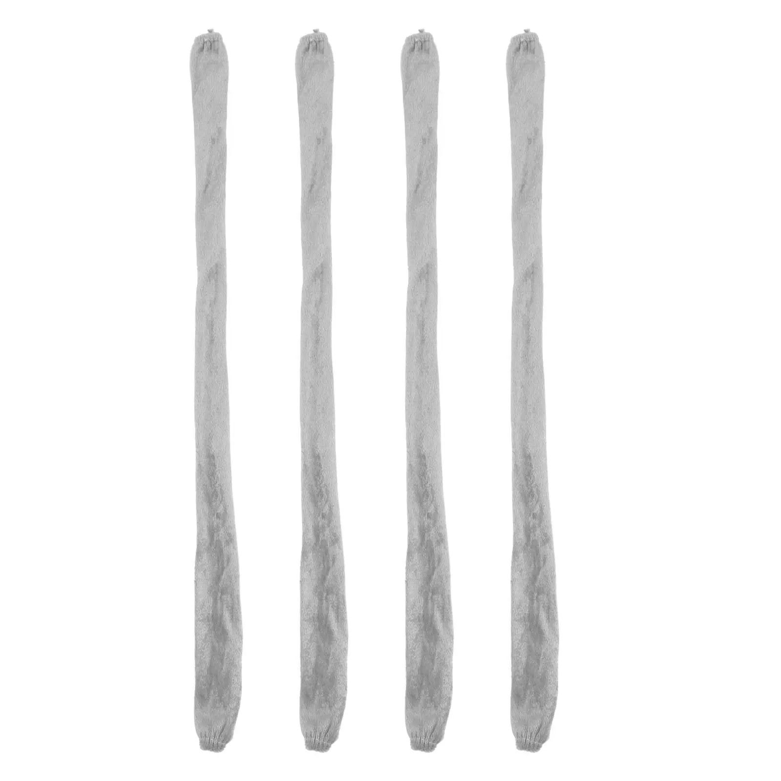 

4 Pcs Light Chain Cover 0.6m Gray Burlap Chandelier Wire Sleeve Lamp Accessories Hanging Fabric Cord Protector DIY Decor