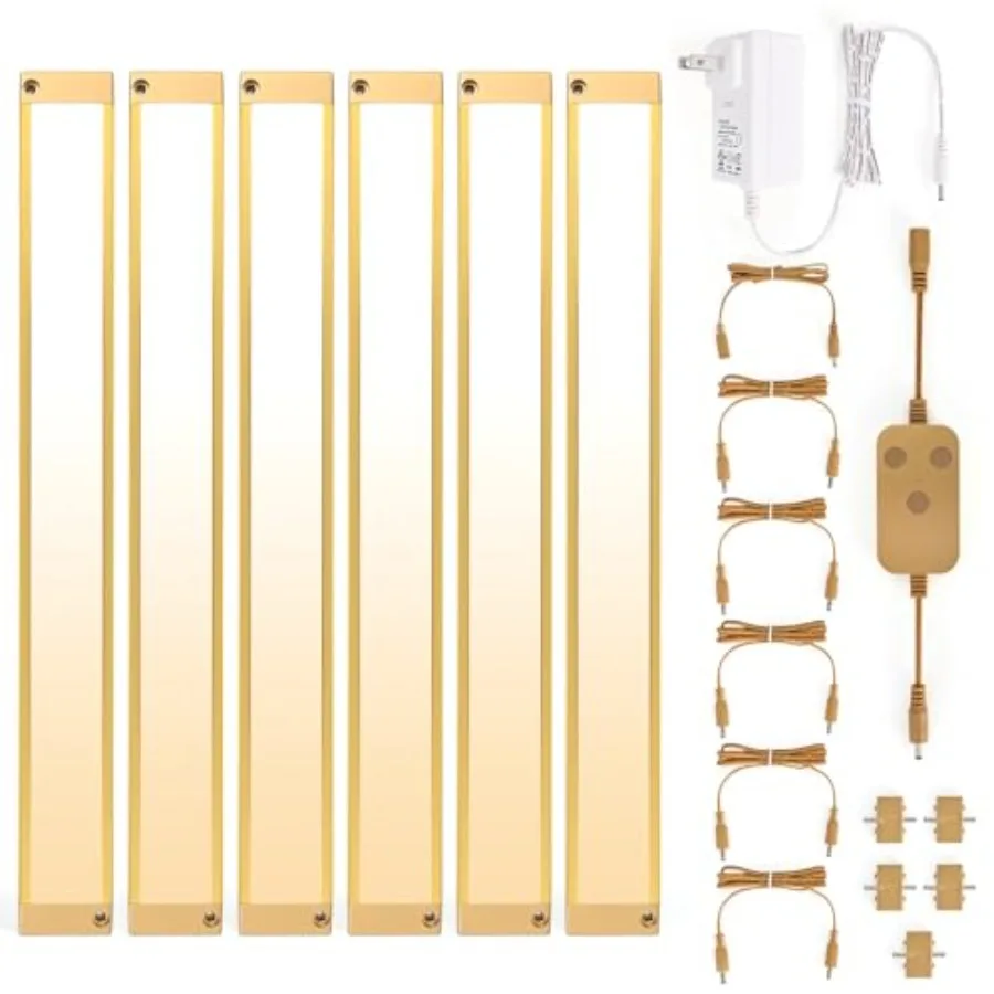 

6pack 12inch Dimmable LED Under Cabinet Light Kit, 2700K to 6000K Smart LED Under Counter Lighting Fixture, Compatible with Ale
