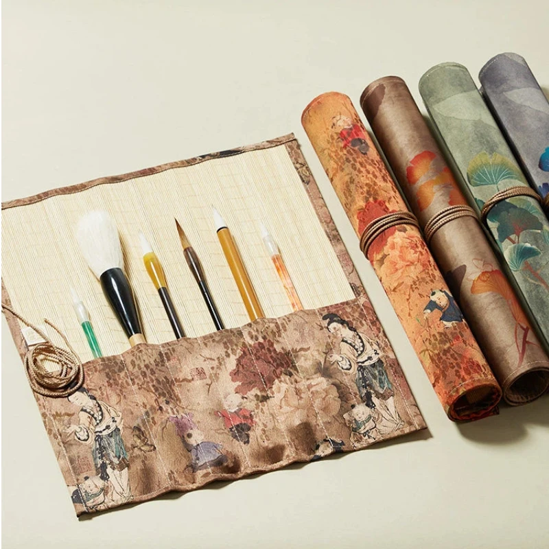 bolsa-enrollable-para-pinceles-de-estilo-chino-vintage-bolsa-de-almacenamiento-para-pinceles-de-caligrafia-con-multiples-ranuras-para-estudiantes-principiantes-herramientas-de-pintura-y-escritura