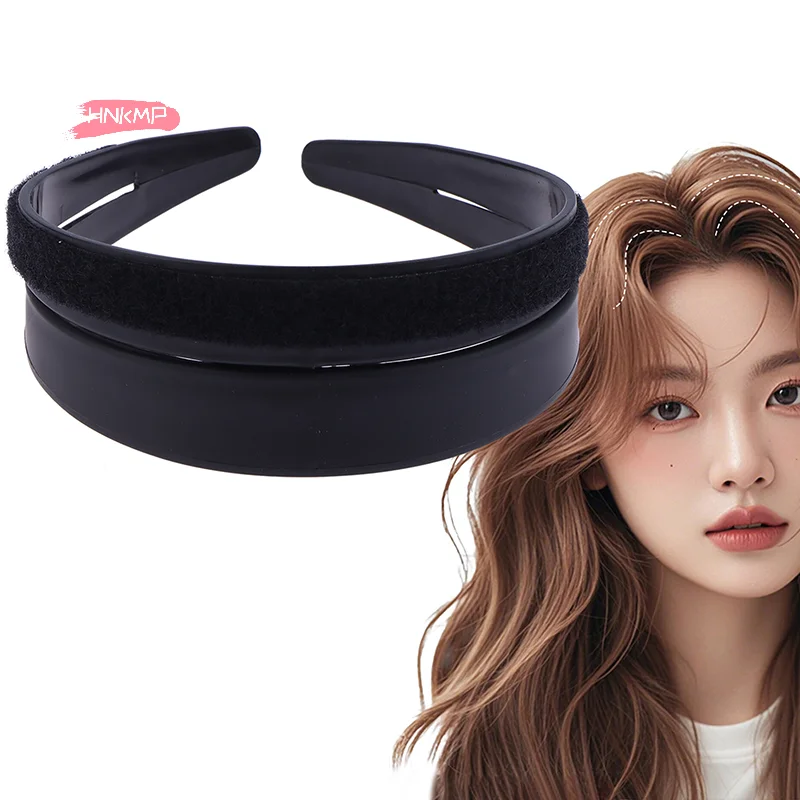 

1 шт., черная пушистая повязка на голову с выпуклостью, женская декоративная заколка для волос, аксессуар для волос, женская стильная заколка для волос с плюшевой отделкой