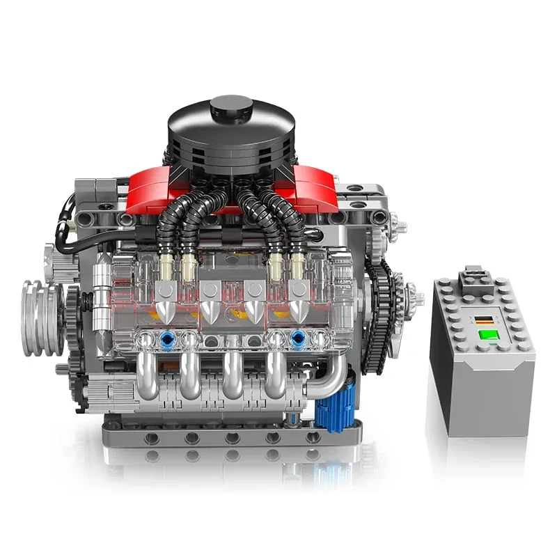 Mould King 10171 LSX454  V8 Engine Building Blocks Sets 8-Cylinder Car Engine Building Engineering Toys for Kids Adults Gift