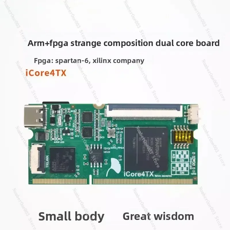 ARM Dual-Core Development Board STM32H750 FPGA XC6SLX16  iCore4TX