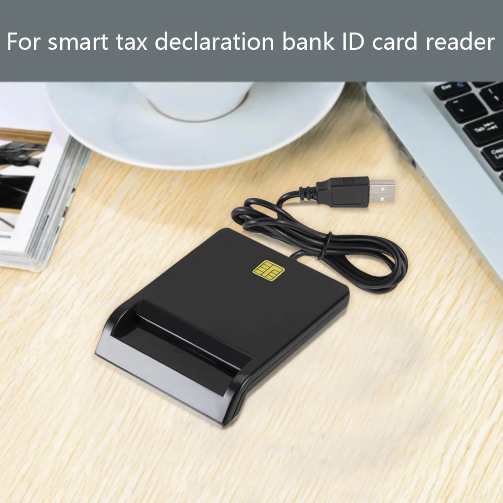 

USB 2 0 Smart Intelligent Card Reader External ATM IC Electronic ID CAC Tax Bank Card Reader