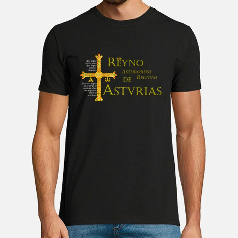 Reino De Asturias Spain T-Shirt Short Sleeve Casual 100% Cotton O-Neck Summer Mens T-shirt Size S-3XL