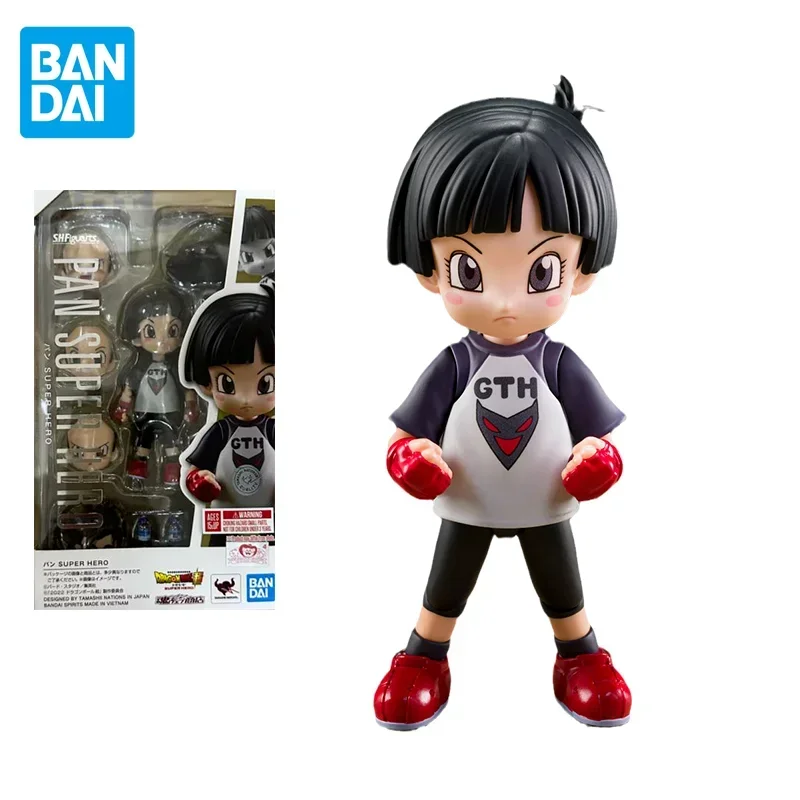 Bandai Originale Dragon Ball Super Anime Figura SHF SUPER HERO Pan Action Figure Ornamenti da collezione Giocattoli di modello per il regalo dei bambini