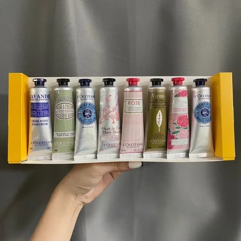 Feuchtigkeitsspendende Handcreme, acht Geschenkbox-Set, feuchtigkeitsspendende, aufhellende Hautpflege, natürlicher Duft, zarte Handcreme
