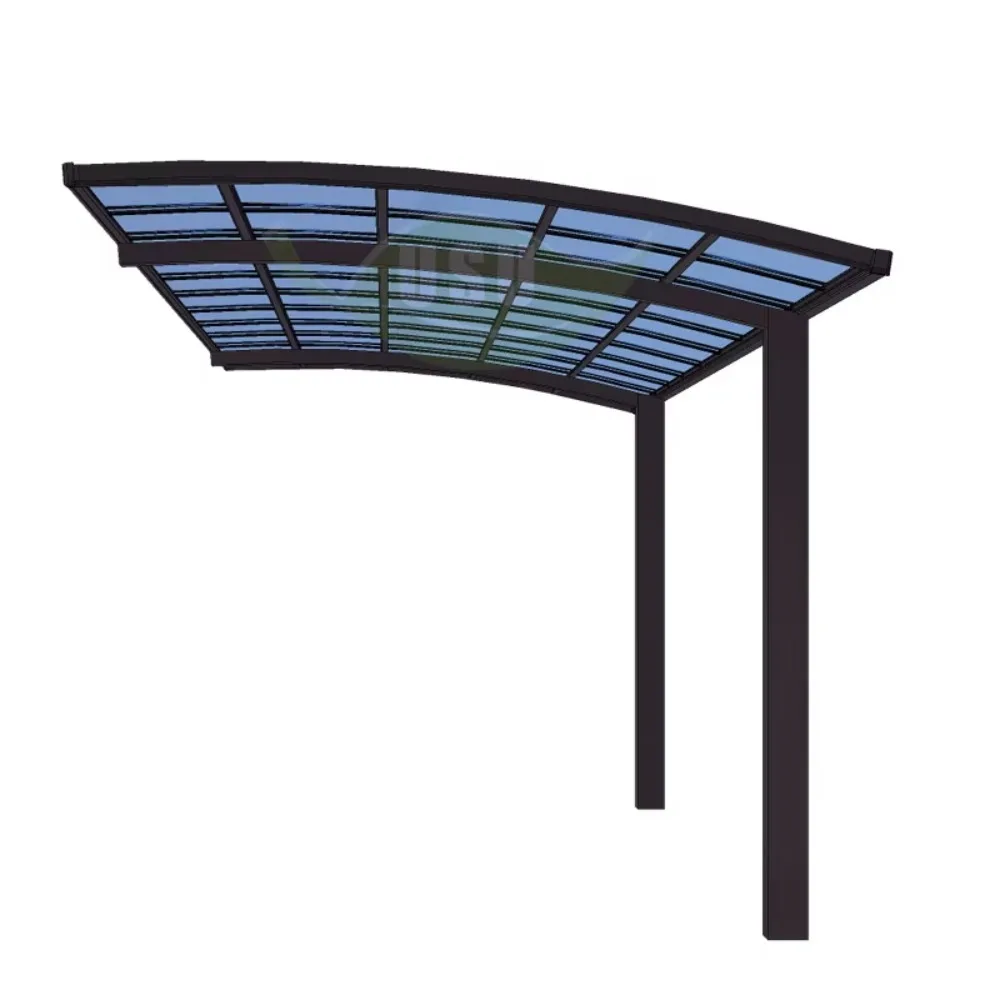 

Polycarbonate Solid Panel Carport Durable Flat Roof Car Garage Weather-Resistant Outdoor Canopy for Driveway & Garden