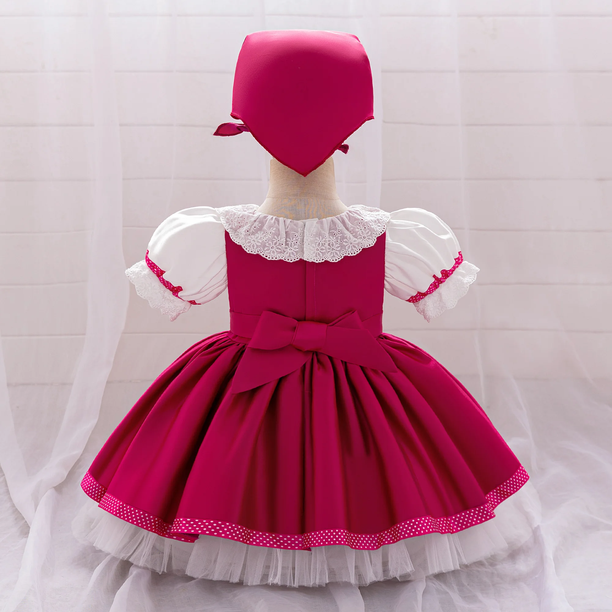 Masha and Bear Lolita Costume for Baby Girls Maid Christmas Costumes Barbie 1st Birthday Party Princess Dresss Wedding Prom Gown