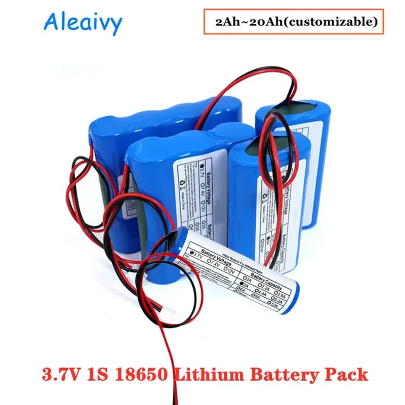 

Aleaivy 3.7V 1S 18650 Lithium Battery Pack 12000mAh Fishing LED Light Bluetooth Speaker 4.2V Emergency DIY Battery with PCB