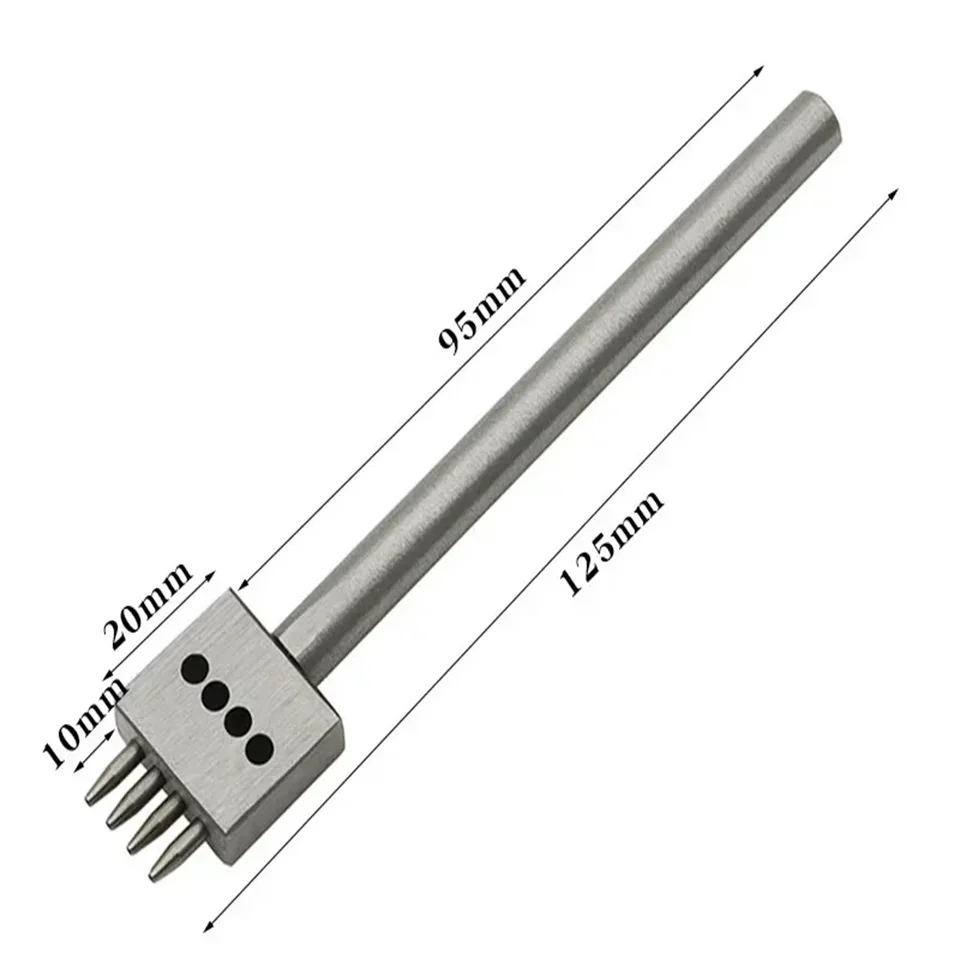 4mm5mm6mm Spacing Leather Punch Tool 2/4/6 Prong Hole Puncher Stitching Leathercraft Chisel For Leather Working Handmake Tools