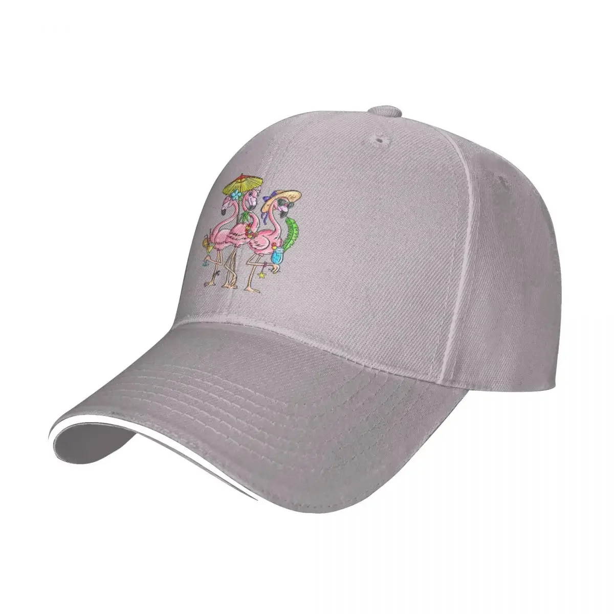 Flamingo Summer art Cap Baseball Cap Snap back hat golf hat women winter Men's