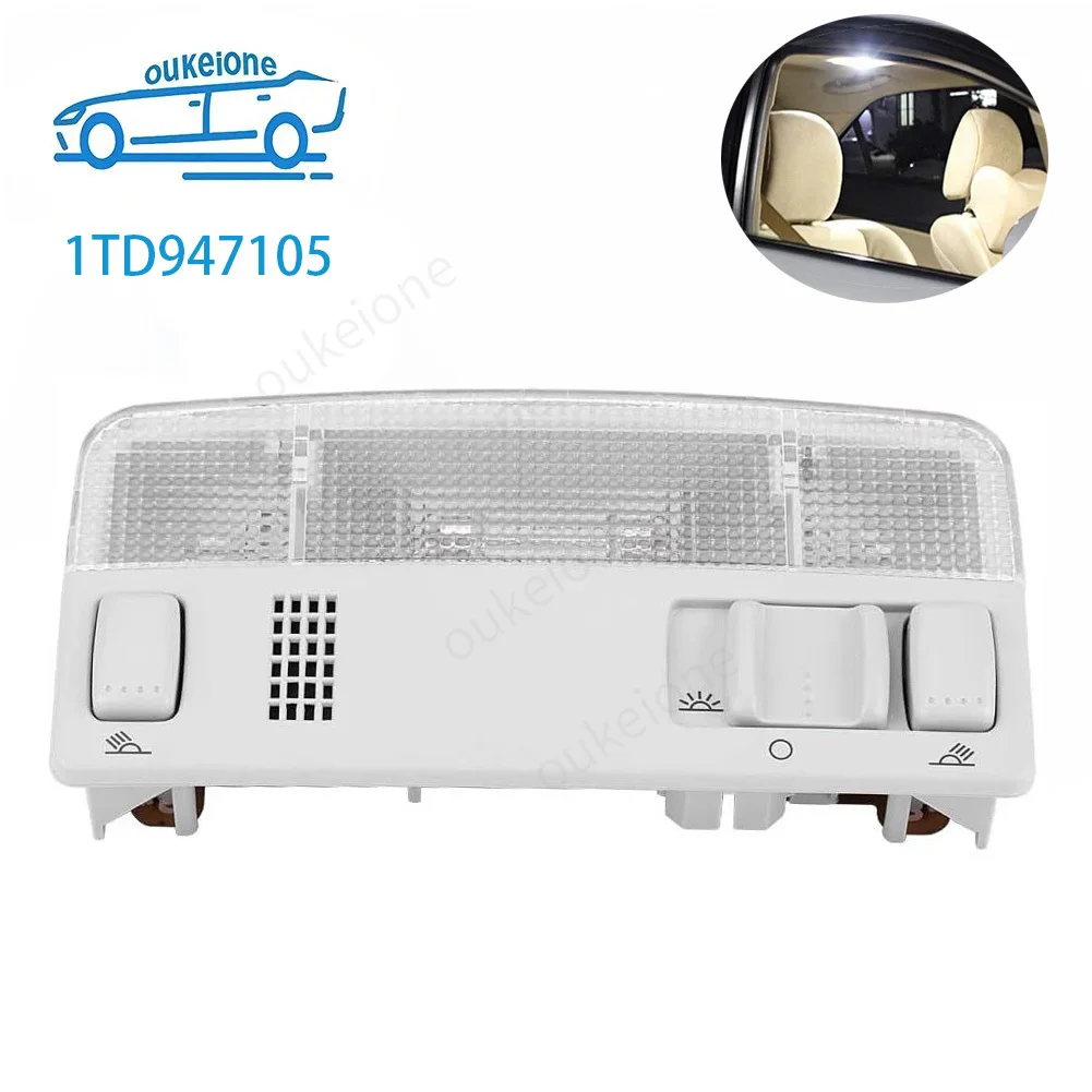 For VW Passat B5 Jetta Golf SEAT Toledo SKODA Fabia Octavia 1997-2015 Overhead Reading Lamp Switch Control Button 1TD947105