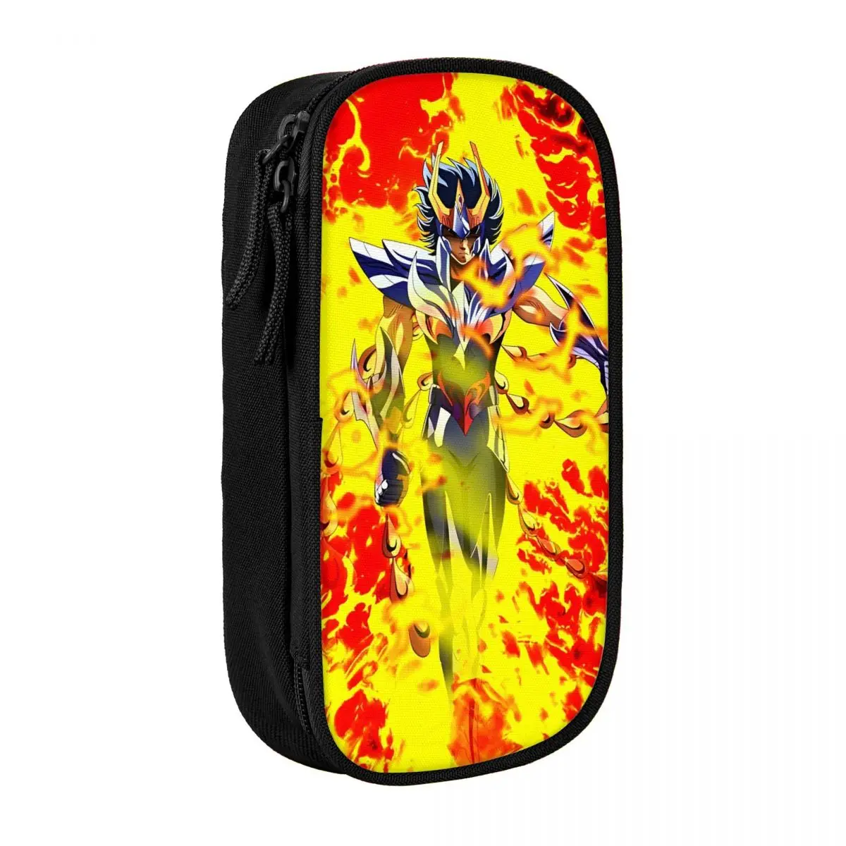 Saints seiyas ikki fenix estojos de lápis diversão anime caneta sacos menina menino grande armazenamento estudantes escola presente lápis bolsa