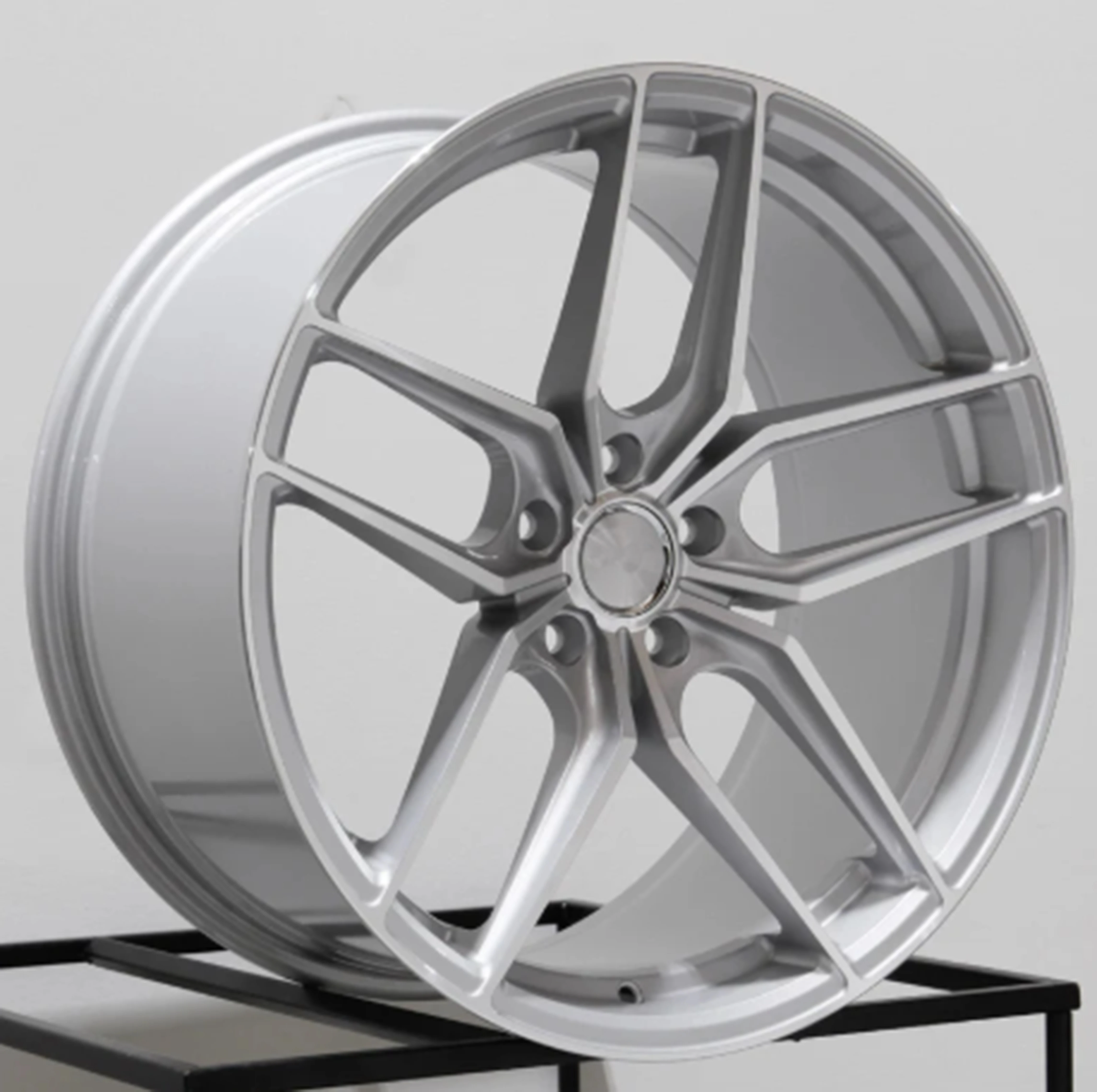 

Customized 6061T6 Lightweight Forged Sport Car Wheels 5x114.3 Deep Recessed Silver Machined Aluminum Passenger 40mm 25mm 30mm