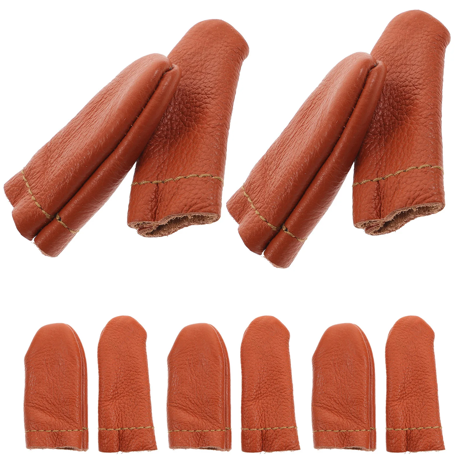 10 أزواج من واقيات الأصابع متينة قابلة للتنفس وناعمة ومرنة لأغطية الأصابع للخياطة والحياكة والحرف اليدوية