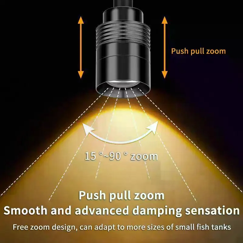 3W South American Aquarium Spotlight 3-Color LED Fish Tank Lamp For Aquascape Decor Focus Lighting