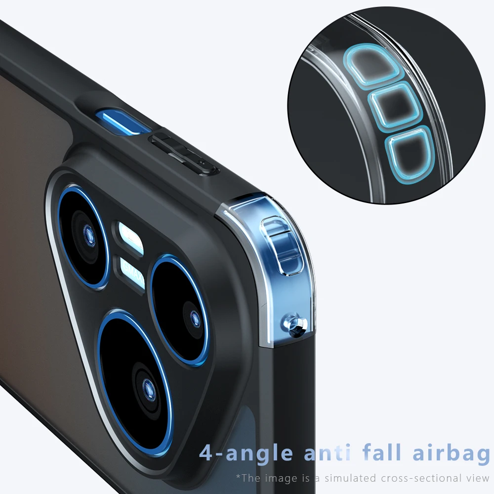 Skin Sensation Airbag Anti Drop Case Cover for Huawei Pura 90 Pro Mircropyle Back Case Cover Phone Fundas Huawei Pura 70 80 Pro