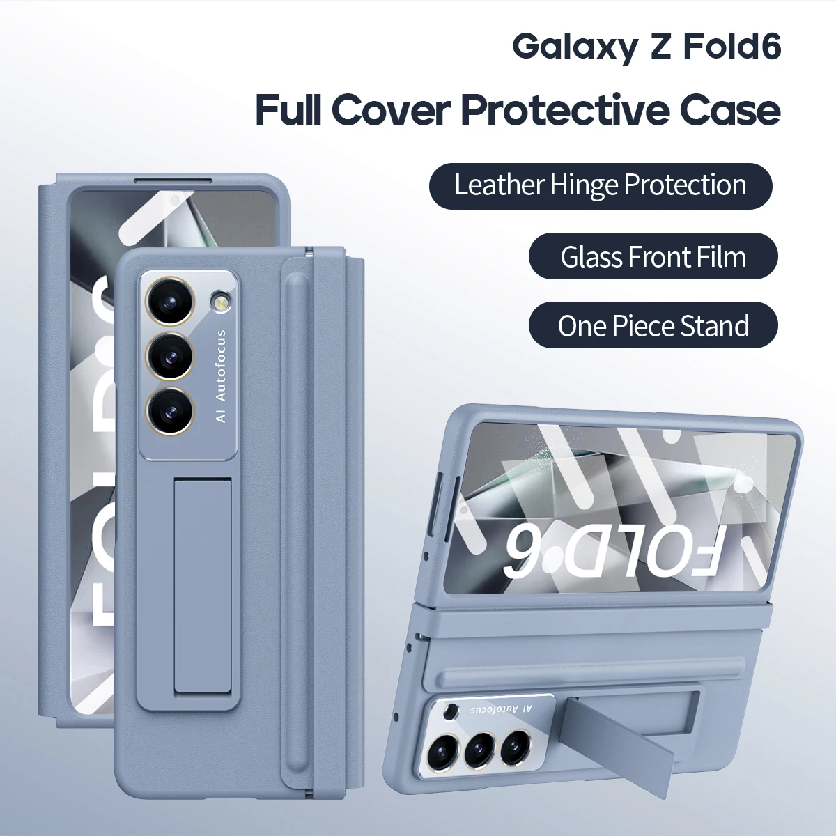 Full Screen Protection With Pen Slot Case For Samsung Galaxy Z Fold 6 5 4 3 Folding Hinge With Touch Pen Holder Shockproof Cover