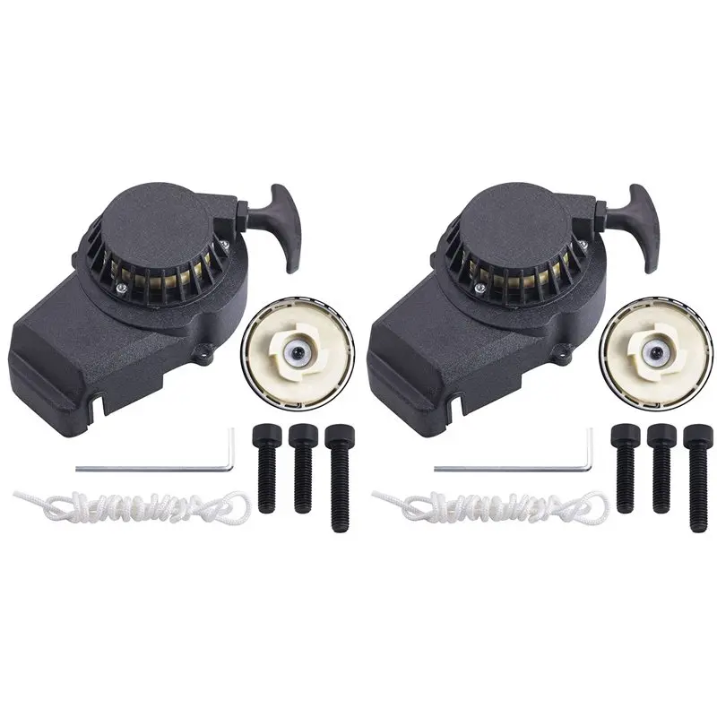 2X Motorcycle Recoil Starter Pull Starter Kit For 2 Stroke 47Cc 49Cc Pocket Coolster SSR SX50