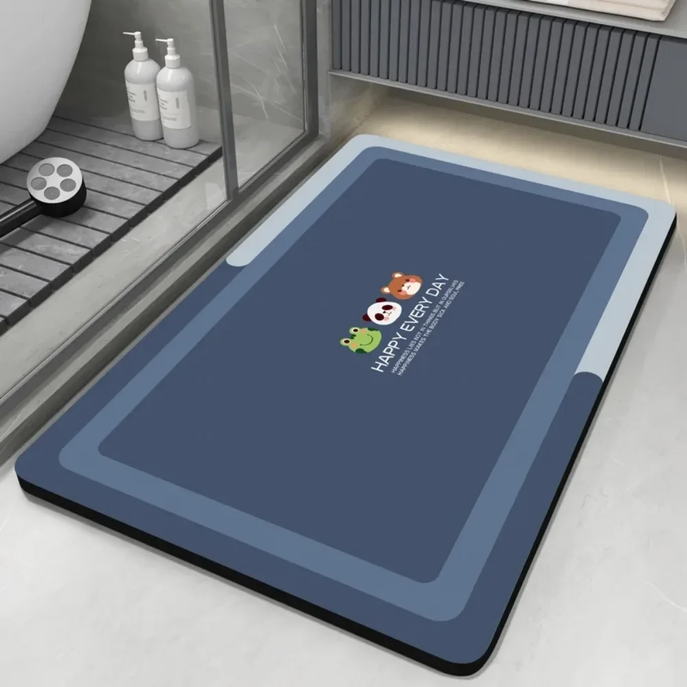 Super Absorbent Bathroom Mat Bath Non-slip Bathtub Foot Mat Carpet Quick Dry Shower Floor Toilet Rug Doormat Washable