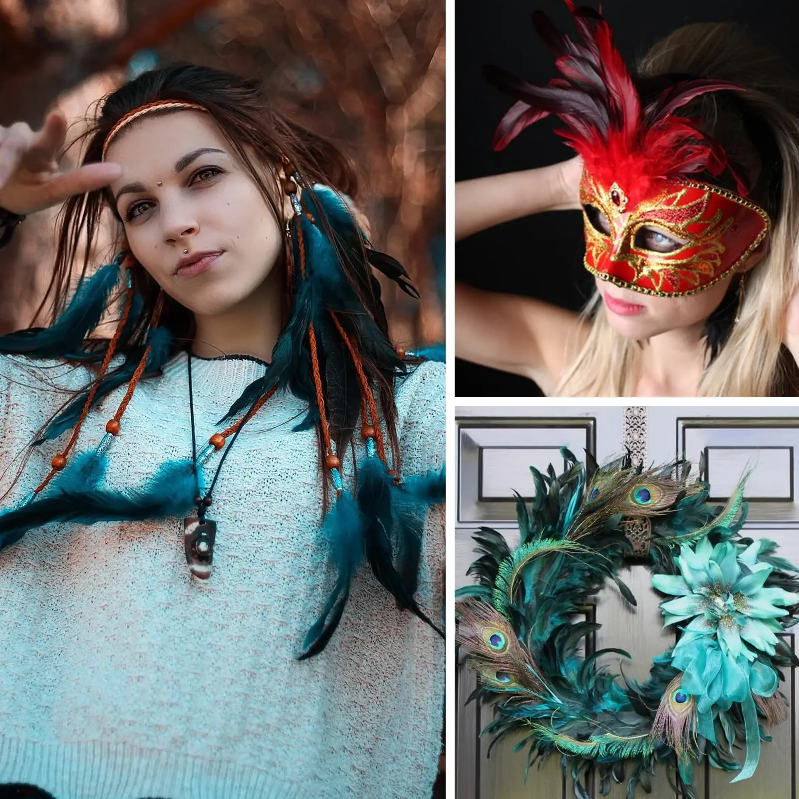 Natural Rooster Feathers 12-17cm 100Pcs Natural Feather Bulk for DIY Handmade Crafts Costume Party Wedding Decoration