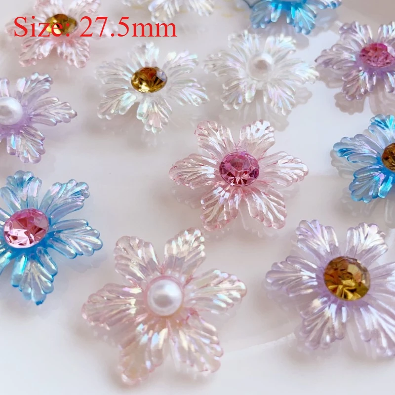 

10pcs Fashion DIY Shoe Charms Creative Transparent Flowers Clogs Shoe Buckle Cute Shoe Accessories Decoration for Girl Gift