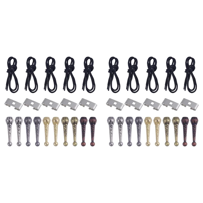 

CYL-40 шт. Набор для изготовления галстуков-боло, металлические заглушки для шнура, набор для изготовления галстуков-боло своими руками с наконечниками из сплава, пряжка-слайдер для галстука-боло