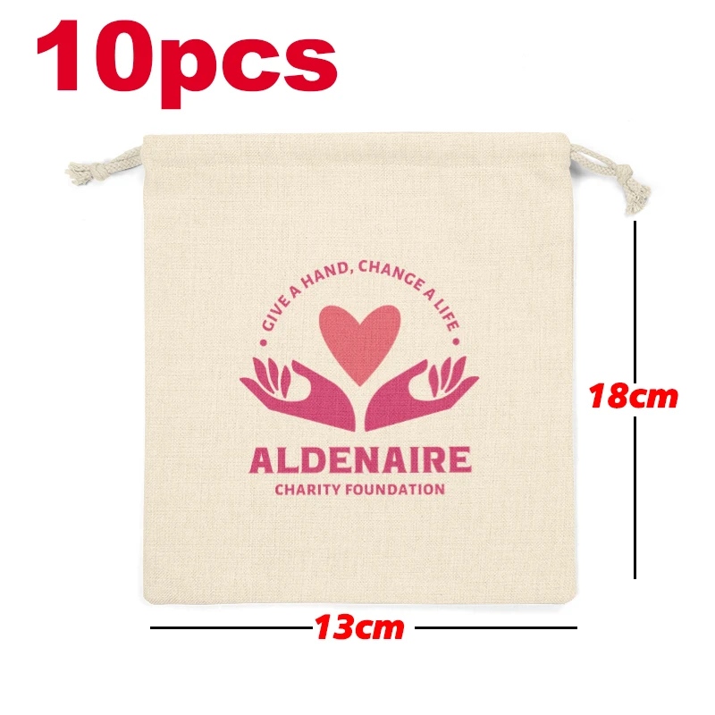 10 pieces/Medical Cross Printed Cotton Drawstring Bag Wedding Gift Small Item Special Bag Home Convenient Storage Bag