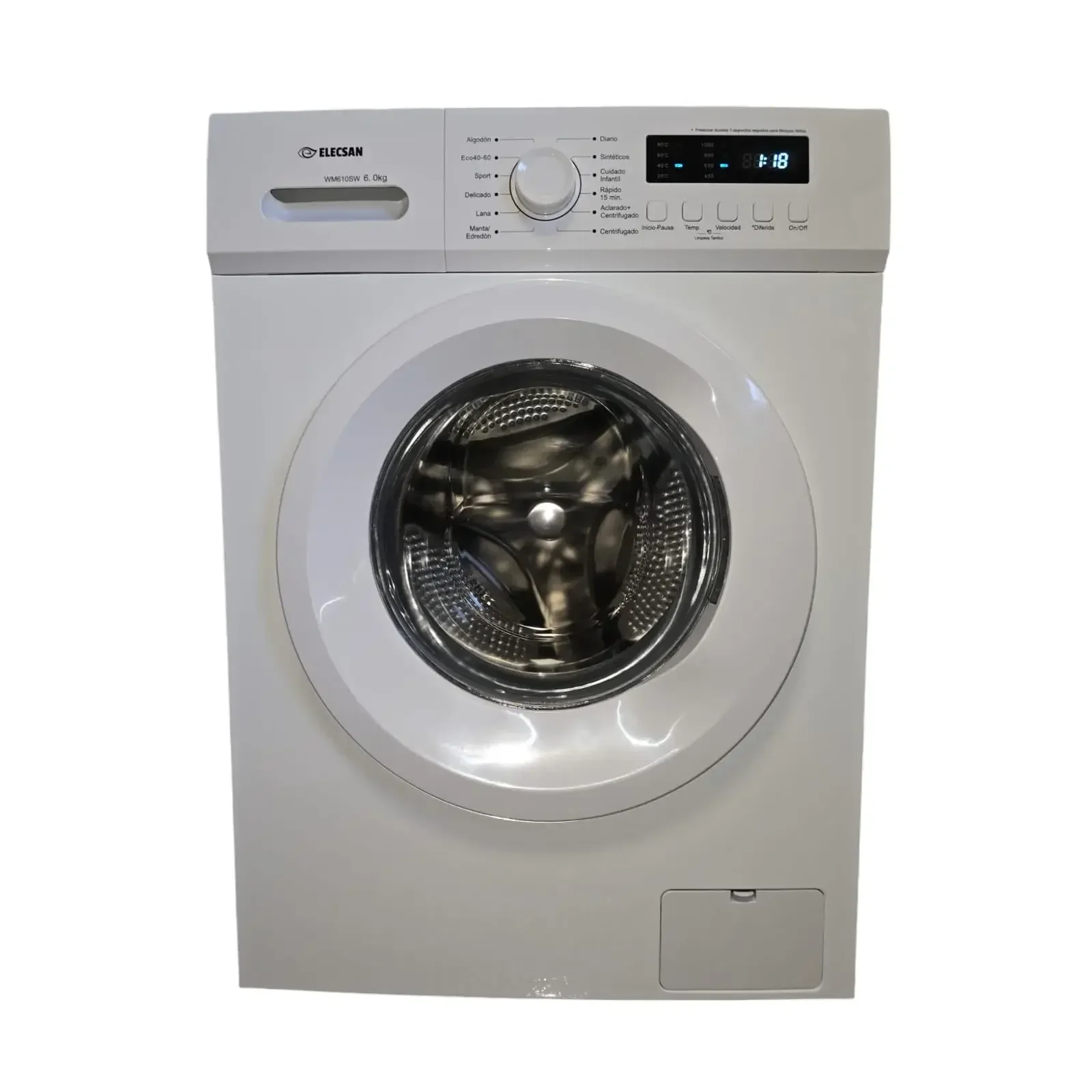 ELECSAN washing machine 6KG, 1.000RPM, A ++/E, low consumption