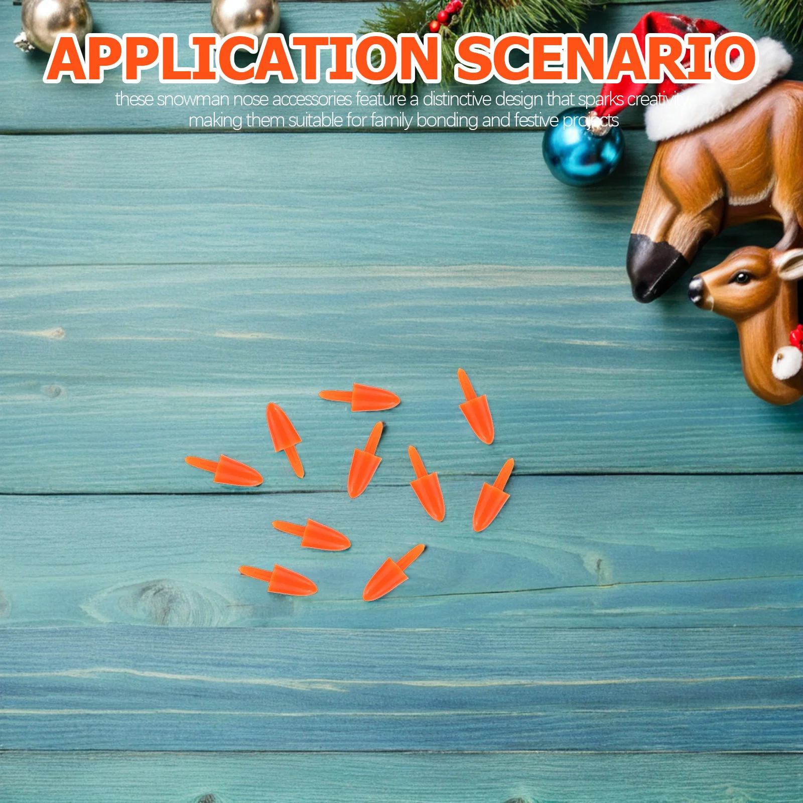 

400 Pcs Christmas Decor Snowman Nose Crafts Accessories Mini DIY Plastic Maker